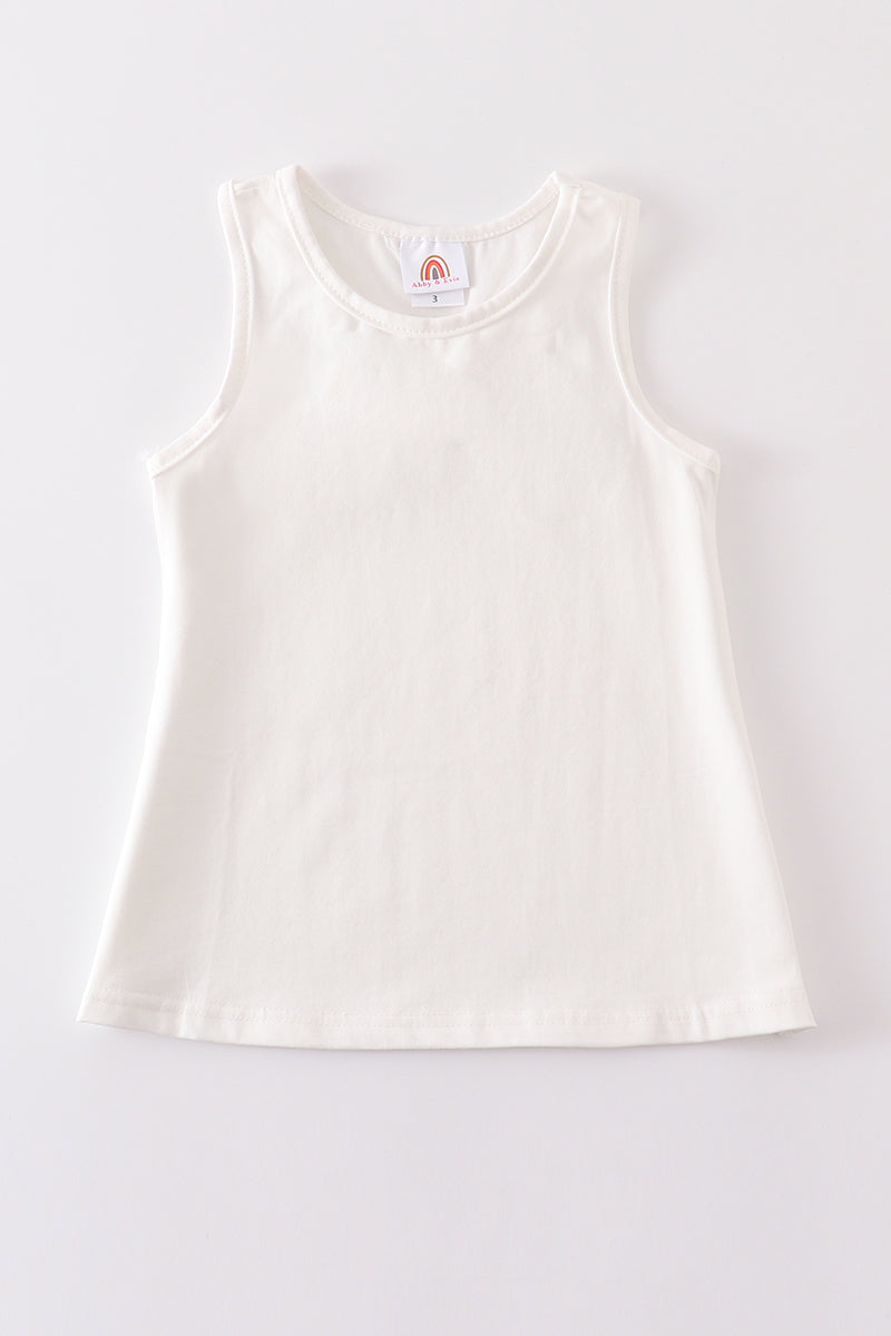 White blank basic kids teens adult tank top – Honeydew USA