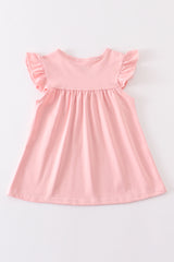 Pink basic ruffle top