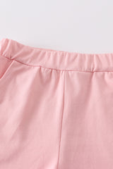 Pink basic ruffle shorts