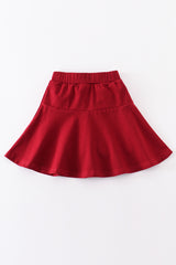 Maroon basic skort