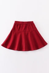 Maroon basic skort