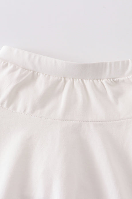 Cream basic skort