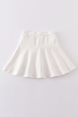 Cream basic skort