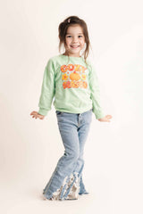 Green pumpkin girl top