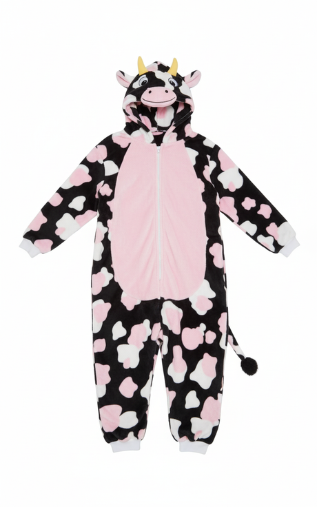Cow Onesie Animal Costume Girls Women Pajamas