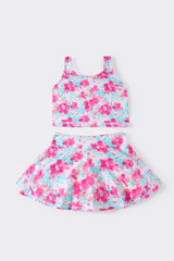 Blossom breeze print girl 2pc swimsuit