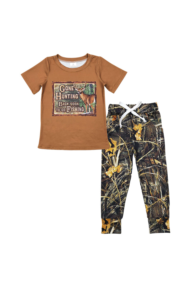 Hunting print boy set