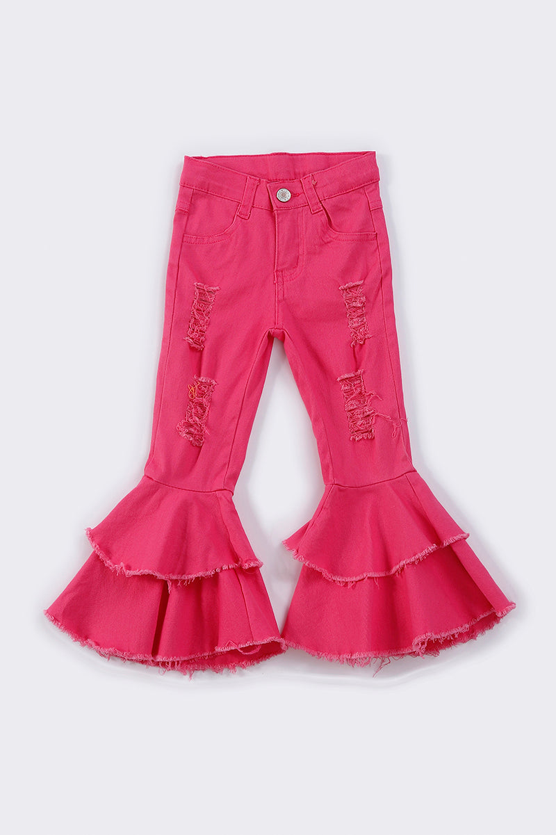 Double Layer Red Denim Bells Double Layer Red Denim Bells