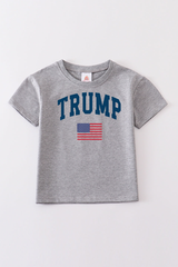 Gray Trump t-shirt Adult Kids and baby bubble