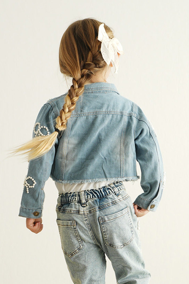 Blue pearl denim jacket