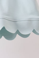 Turquoise scalloped mom&me shorts set
