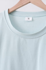 Turquoise scalloped mom&me shorts set