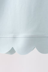Turquoise scalloped mom&me shorts set