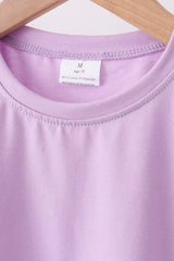 Lavender scalloped mom&me shorts set