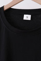 Black scalloped women shorts set