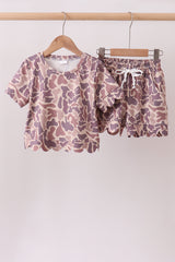 Camouflage scalloped shorts set