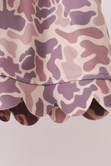 Camouflage scalloped shorts set