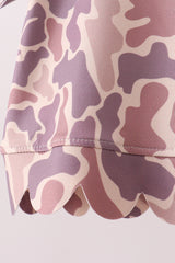 Camouflage scalloped shorts set