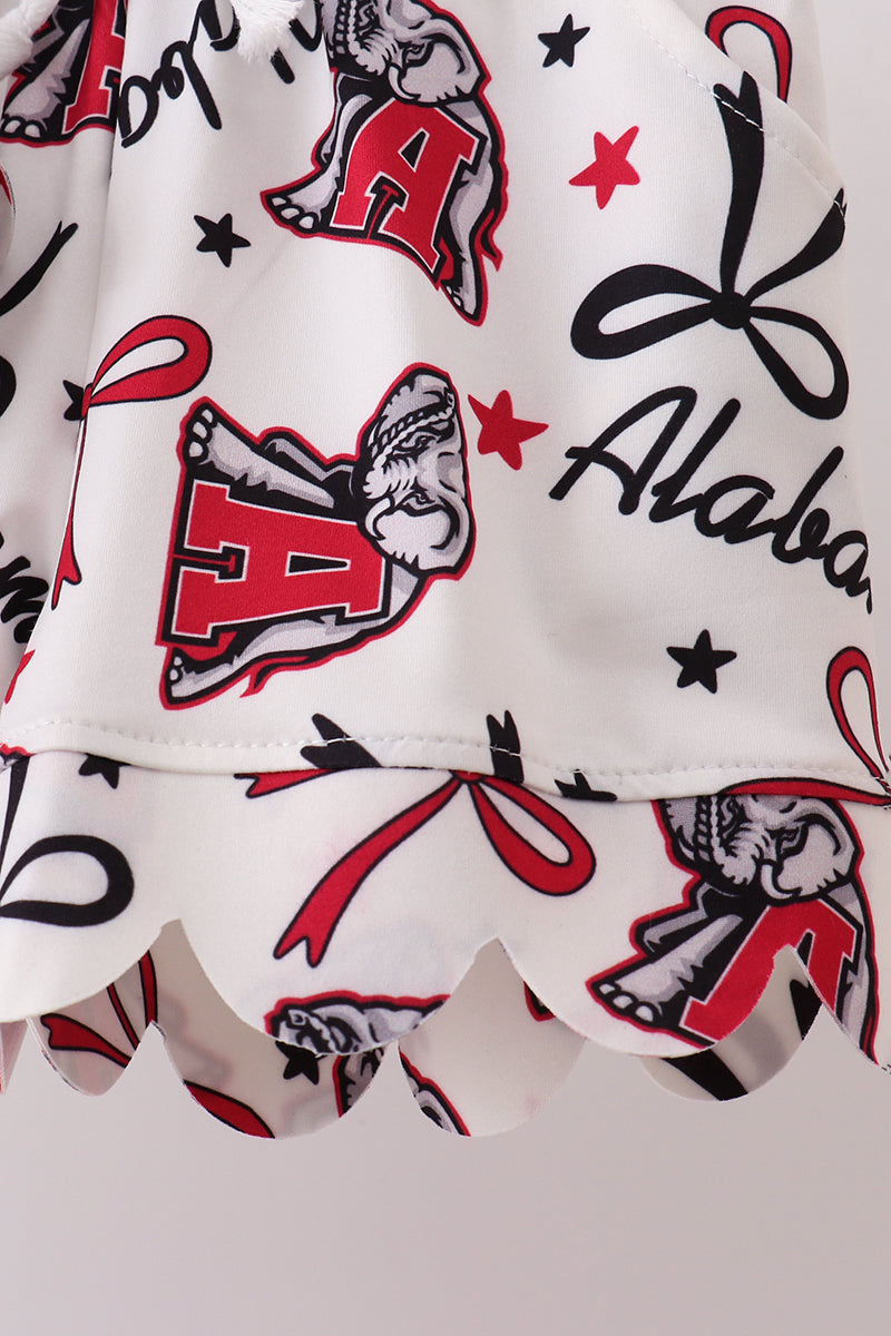 Alabama scalloped shorts set
