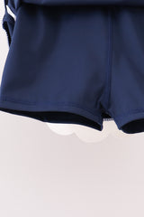 Navy Performance Scalloped Skorts Set