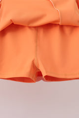 Orange Performance Scalloped Skorts Set