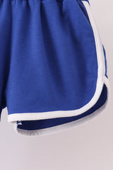Navy active shorts set