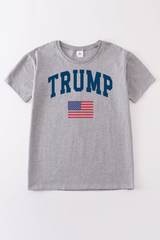 Gray Trump t-shirt Adult Kids and baby bubble