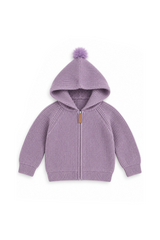 Purple zipper cardigan sweater
