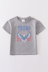 Gray Trump t-shirt Adult Kids and baby bubble