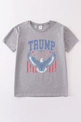 Gray Trump t-shirt Adult Kids and baby bubble