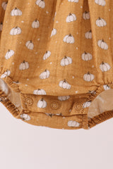 Premium pumpkin print muslin bubble