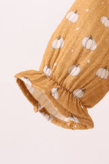 Premium pumpkin print muslin bubble