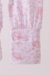 Premium pink boots bamboo romper