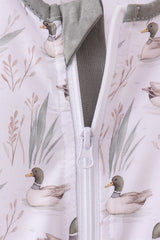 Premium green mallard print bamboo romper