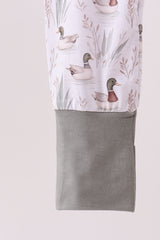 Premium green mallard print bamboo romper