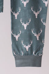 Premium forest reindeer print bamboo pants set