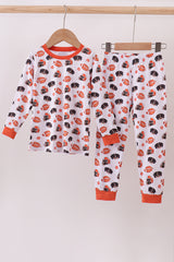 Premium orange Tennessee print bamboo pants set
