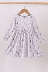 Premium green mallard print bamboo dress