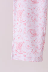 Premium pink boots bamboo pants set