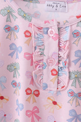 Premium whimsical bows bamboo pants set