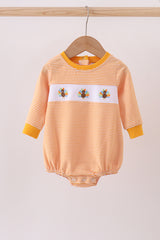 Premium orange turkey embroidery stripe bubble