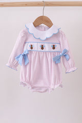Premium turkey embroidery gingham bubble