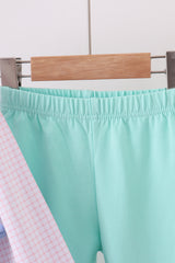 Premium turkey embroidery gingham pants set