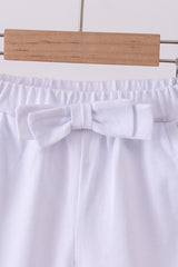 Premium White bow shorts