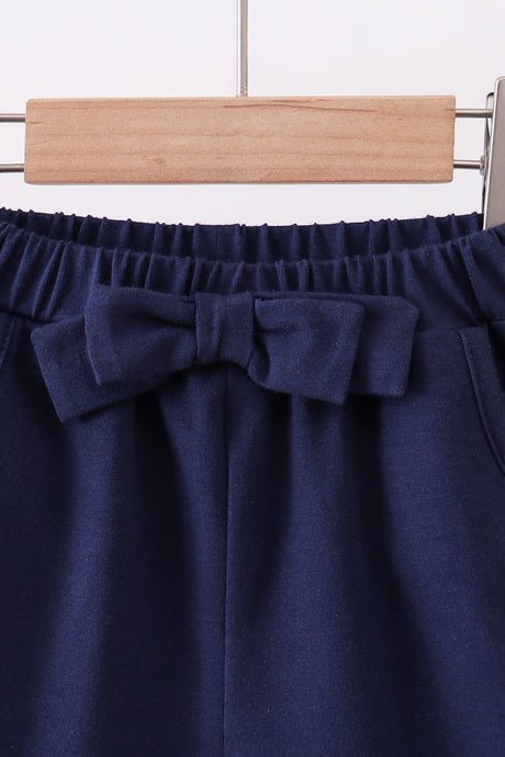 Premium Navy bow shorts