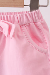 Premium Blush bow shorts
