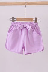 Premium Lilac bow shorts