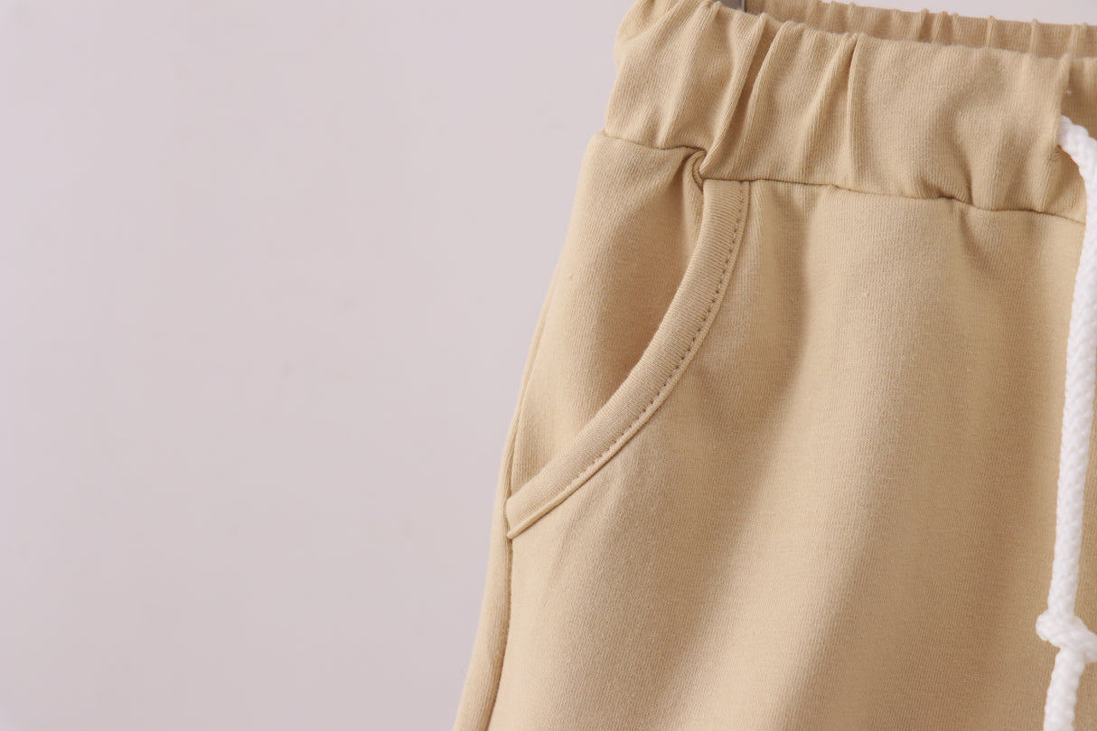 Premium Khaki drawstring shorts