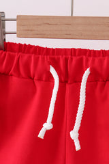 Premium Red drawstring shorts