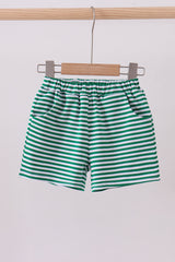 Premium Green&white stripe shorts